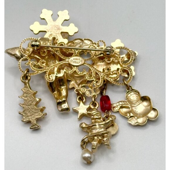 Kirks Folly Angel Wreath Christmas Pin Brooch - Picture 2 of 2